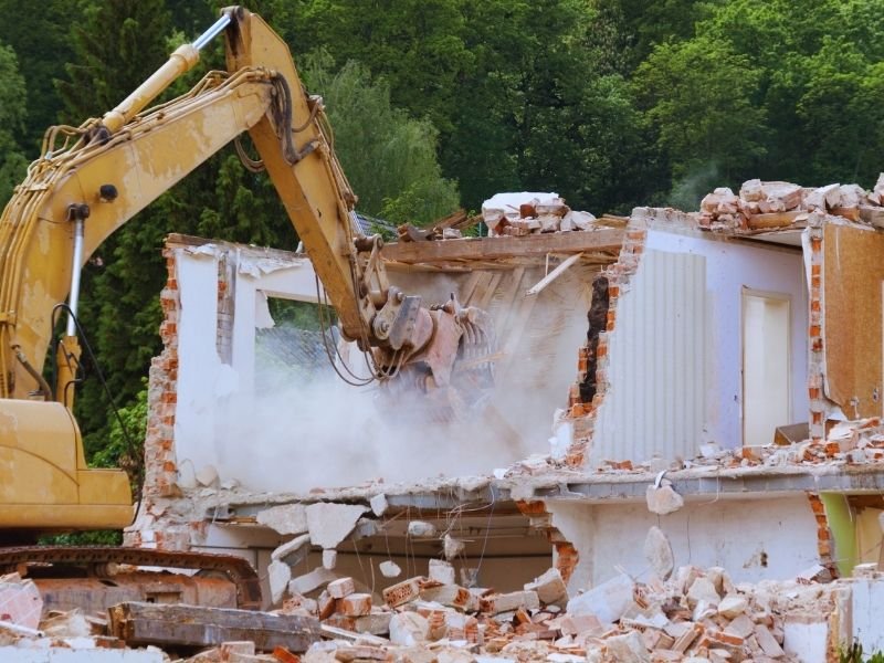 Demolición de una vivienda unifamiliar